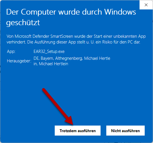 SmartScreen - trotzdem Ausfuehren